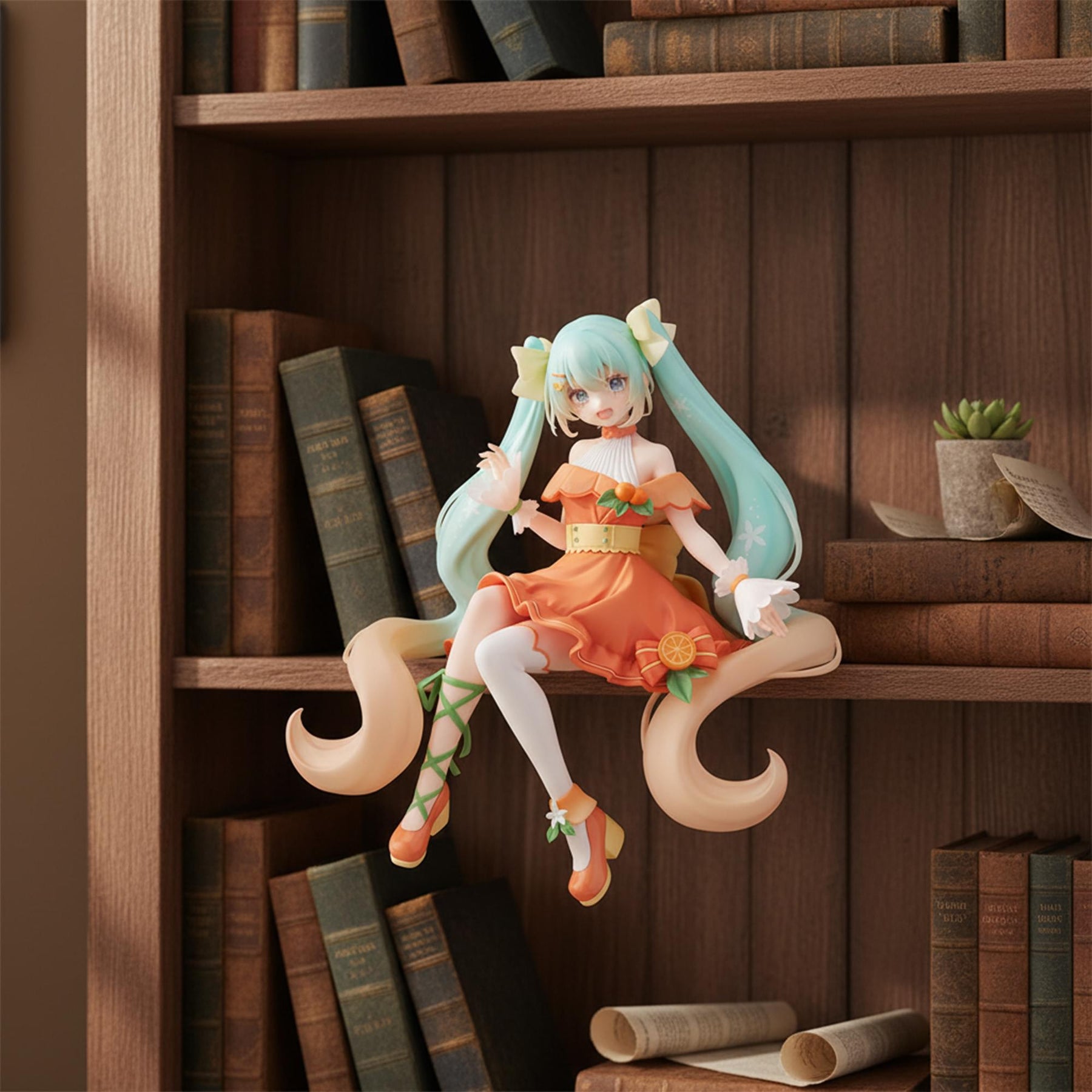 Hatsune Miku FuRyu 5.5-Inch Noodle Stopper Figure | Citrus