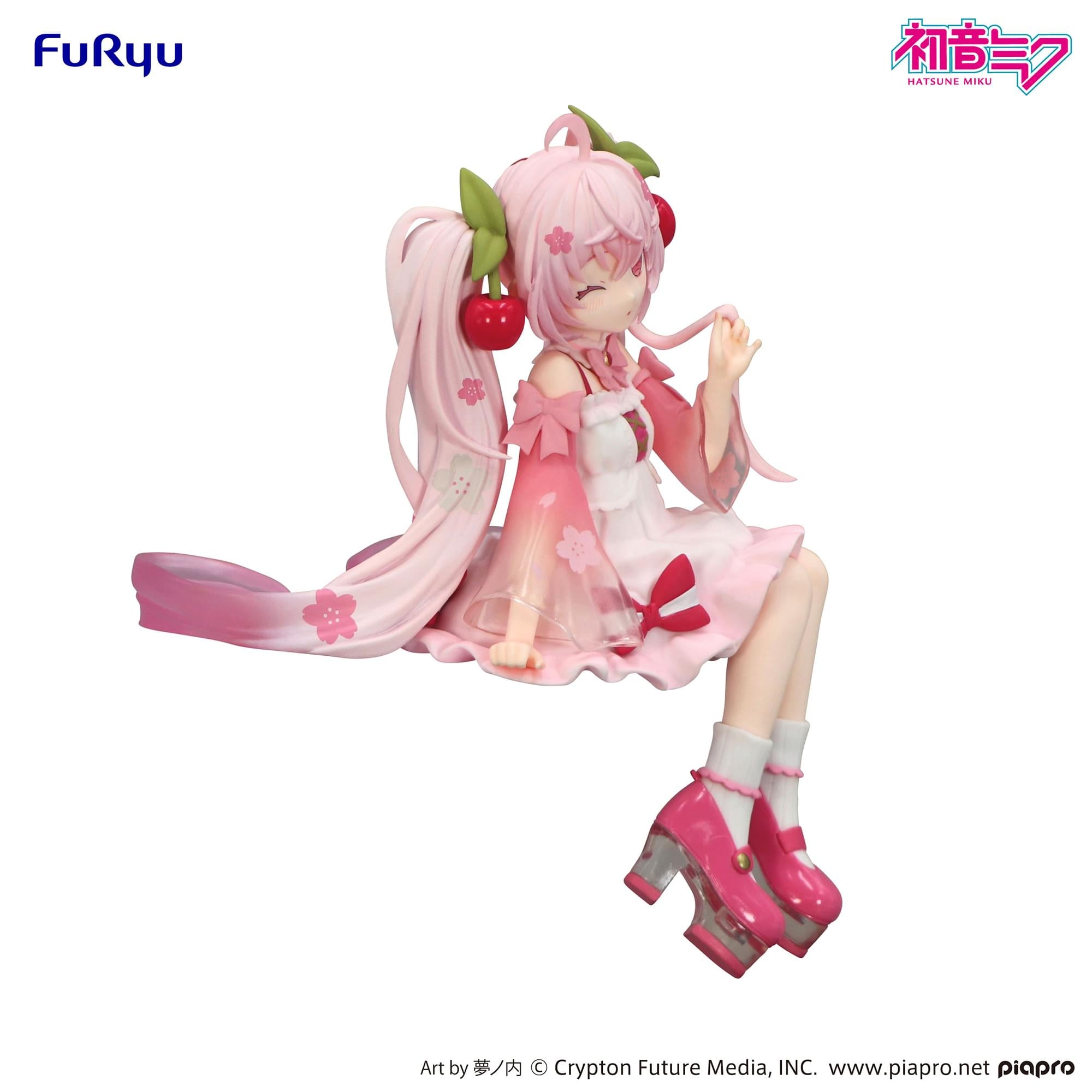 Vocaloid Hatsune Miku Noodle Stopper Figure | Sakura Miku 2025 Wink Ver.