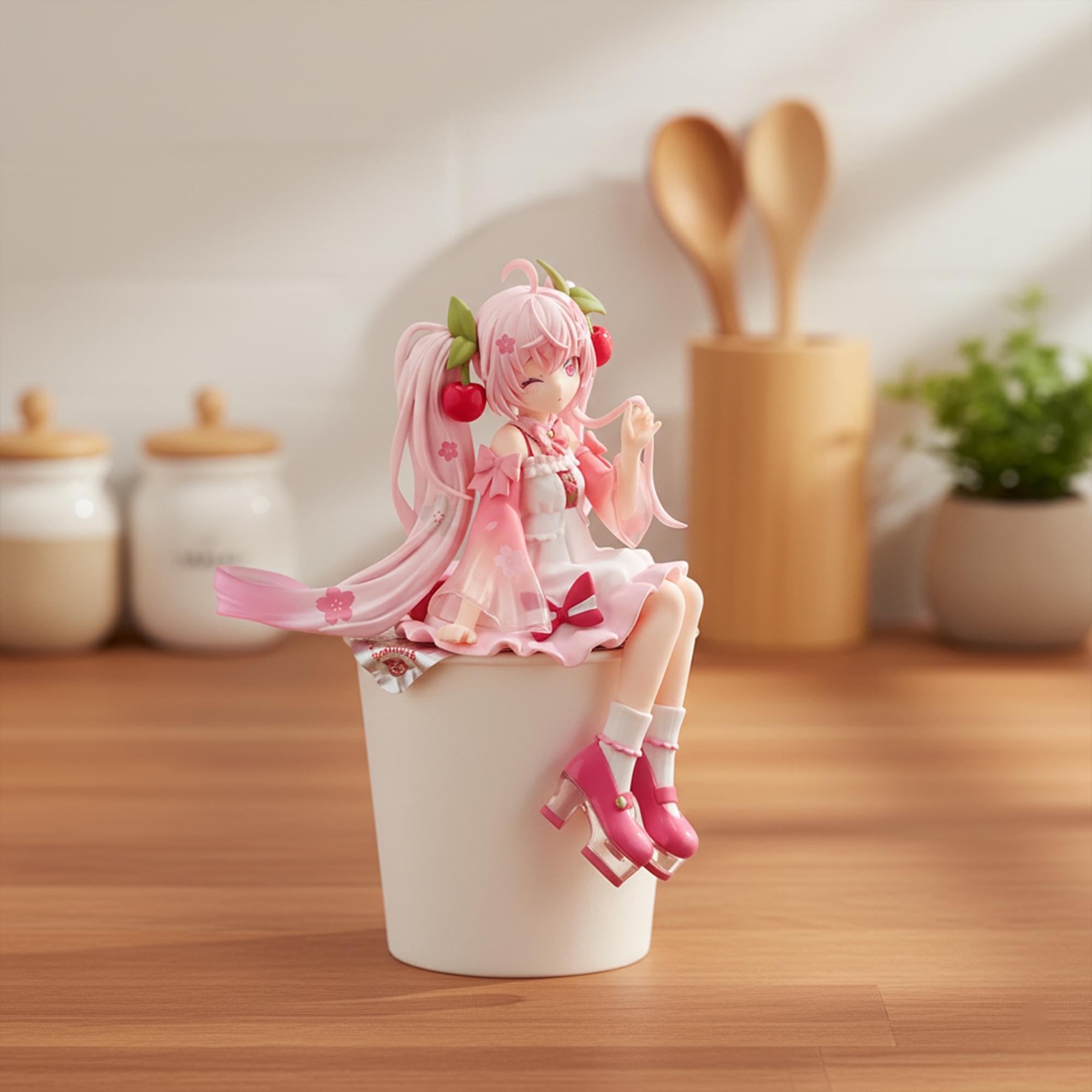 Vocaloid Hatsune Miku Noodle Stopper Figure | Sakura Miku 2025 Wink Ver.