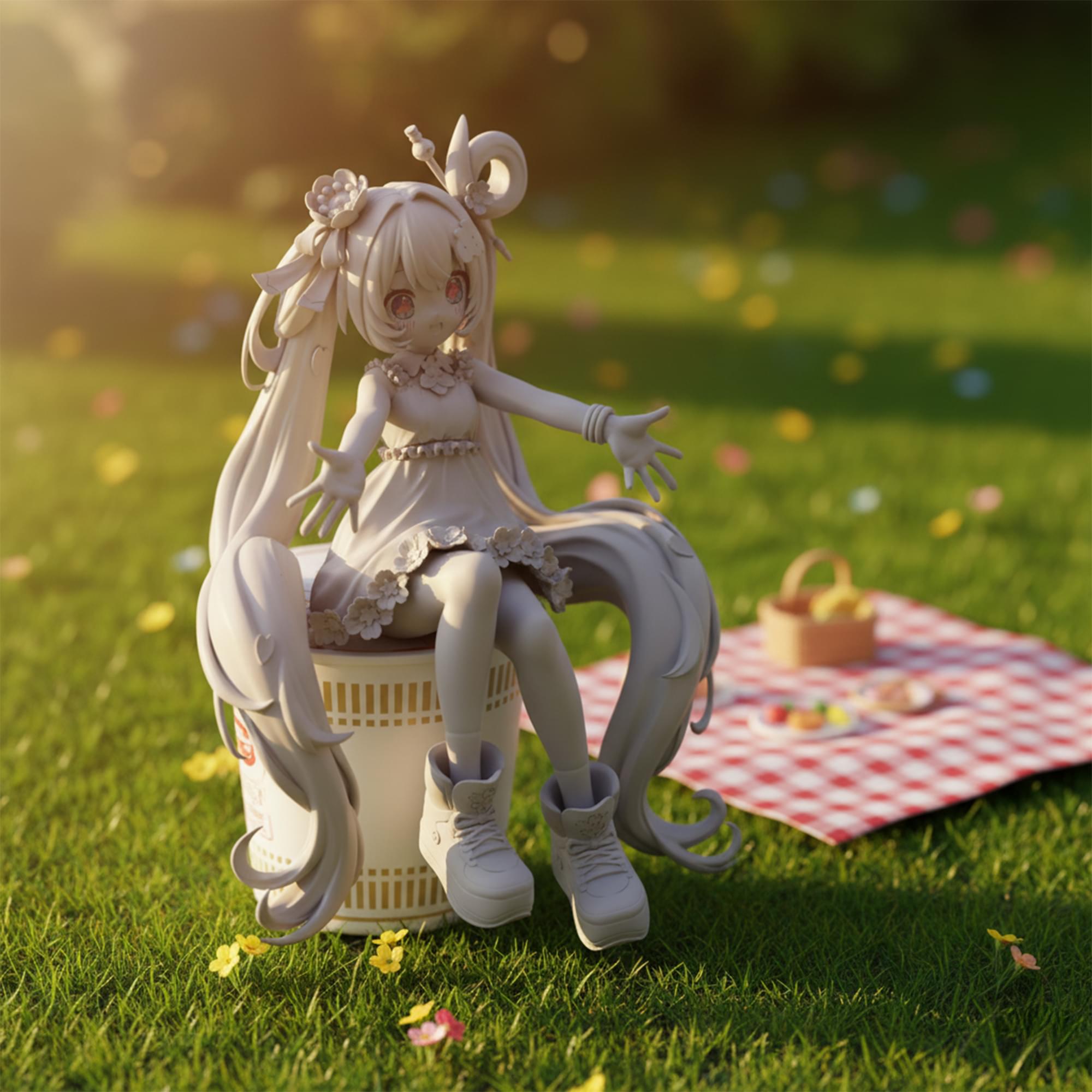 Vocaloid Hatsune Miku Noodle Stopper Figure | Hatsune Miku 10th Anniversary