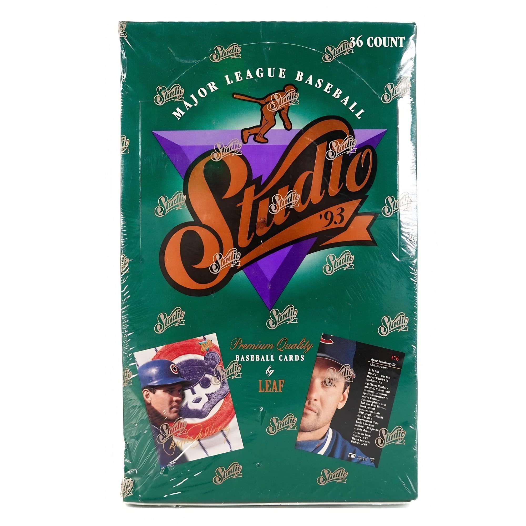MLB 1993 Leaf Studio Baseball Cards Factory-Sealed Box | 36 Packs