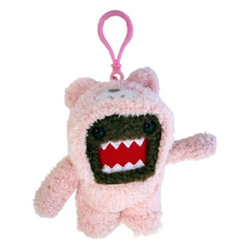 Domo 4" Plush Clip-On: Domo (Pink Bunny Suit)