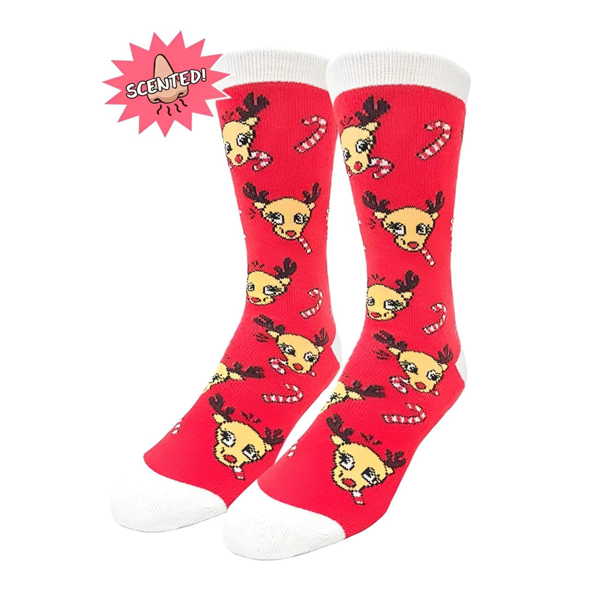 Reindeer Peppermint Scented Socks