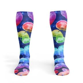 Jellyfish Photo Print Knee High Socks