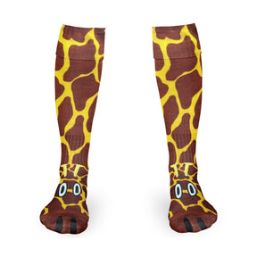 Giraffe Photo Print Knee High Socks