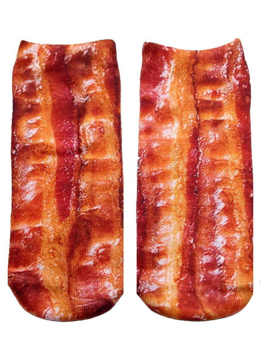 Bacon Photo Print Ankle Socks