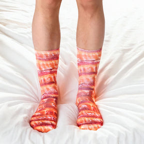 Bacon Photo Print Crew Socks