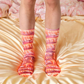 Bacon Photo Print Crew Socks