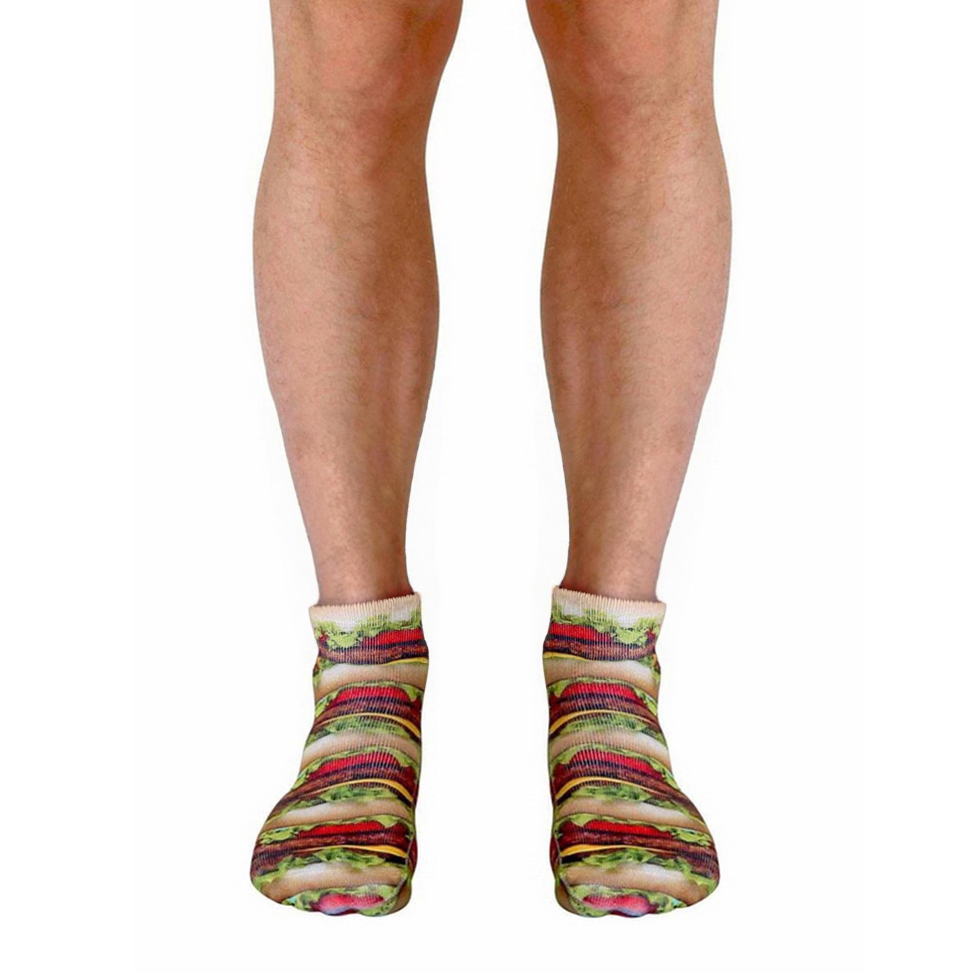 Stacked Hamburgers Photo Print Ankle Socks