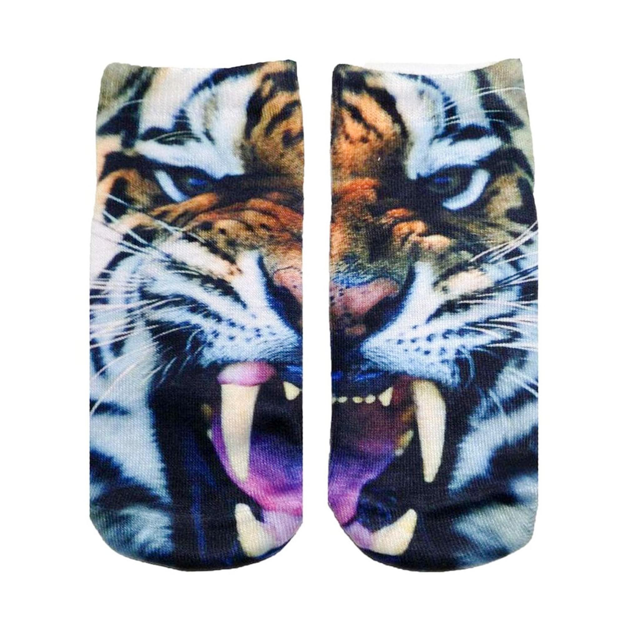 Tiger Photo Print Ankle Socks
