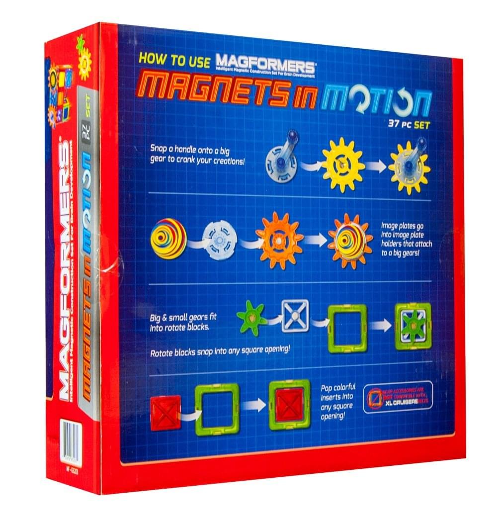 Magformers Magnets in Motion 37-Piece Gear Set