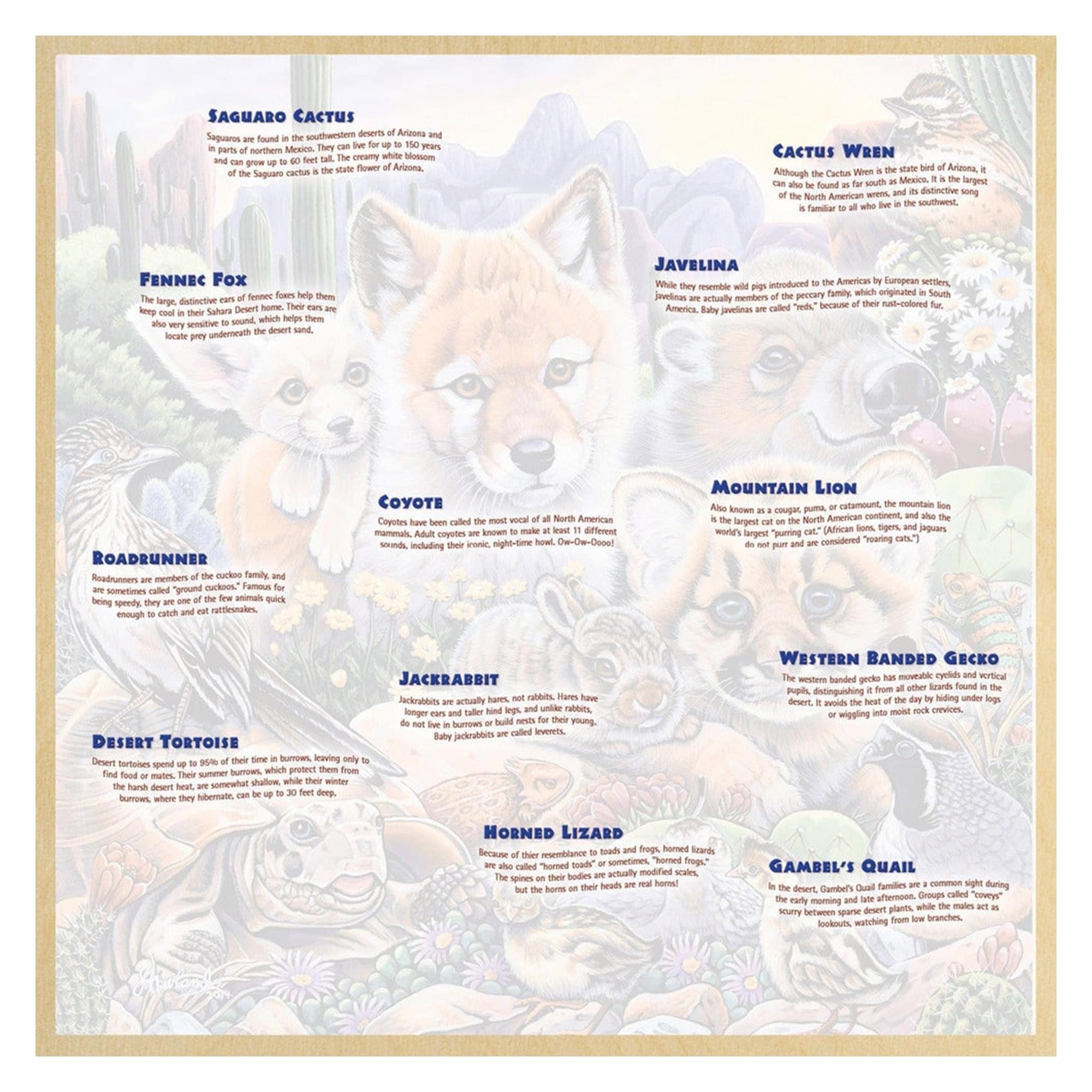 Desert Friends 48 Piece Real Wood Jigsaw Puzzle
