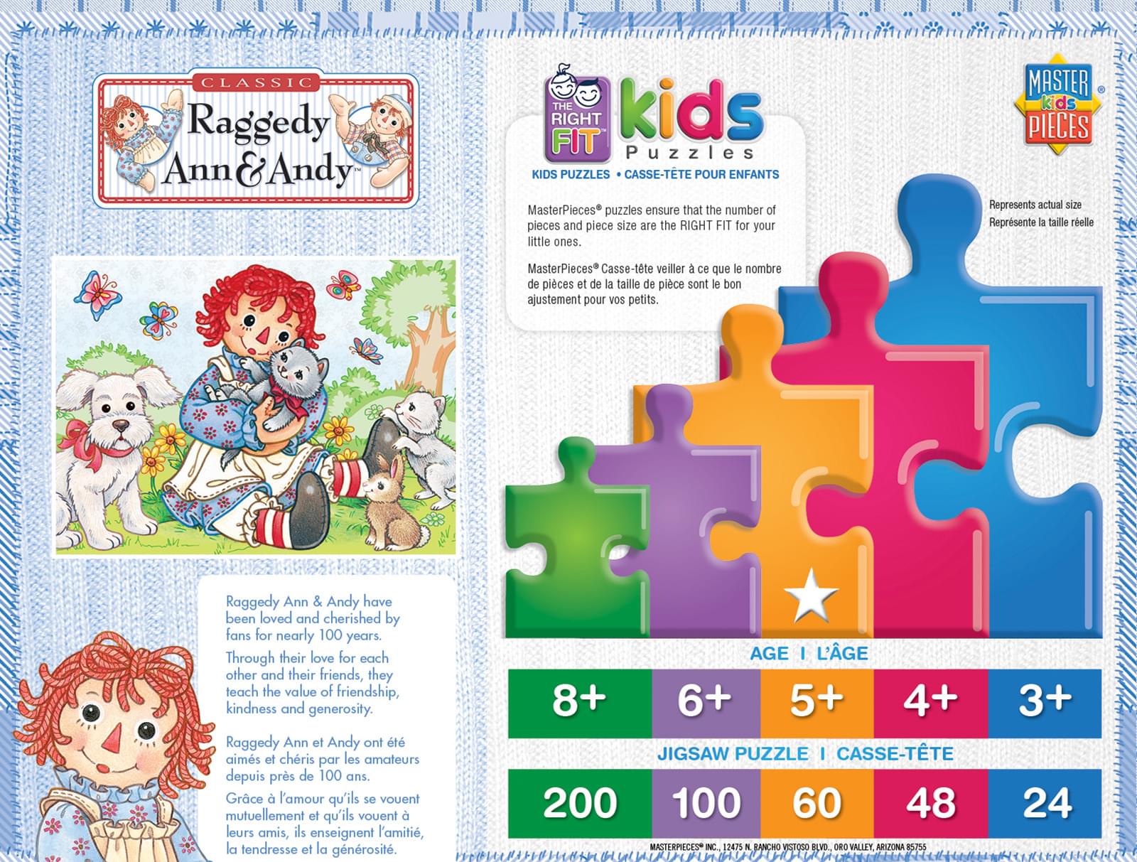 Raggedy Ann & Andy Best Friends 60 Piece Jigsaw Puzzle