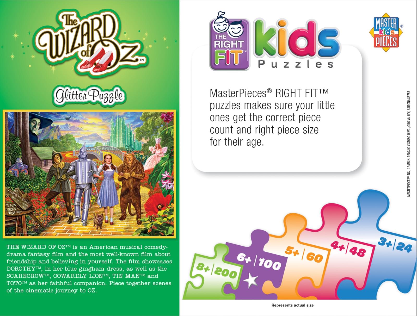 Wizard of Oz Glitter 100 Piece Glitter Jigsaw Puzzle