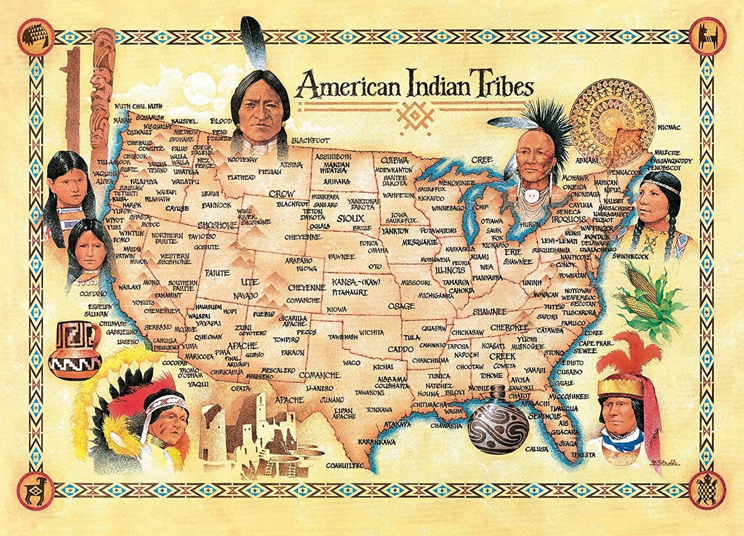 American Indian Tribes 550 Piece Jigsaw Puzzle