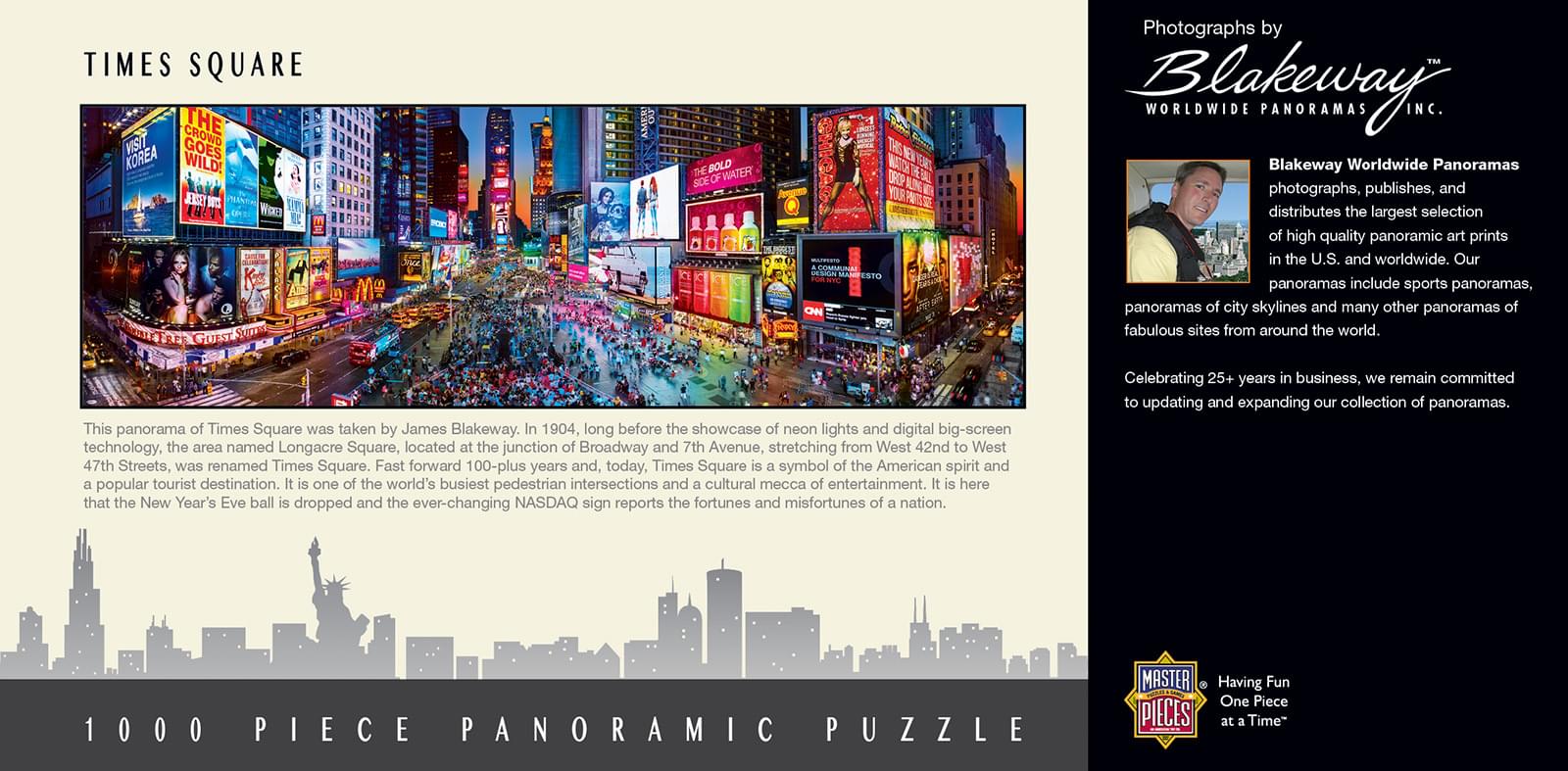 Times Square NYC 1000 Piece Panoramic Jigsaw Puzzle