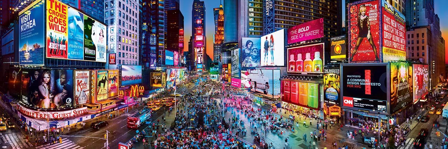 Times Square NYC 1000 Piece Panoramic Jigsaw Puzzle