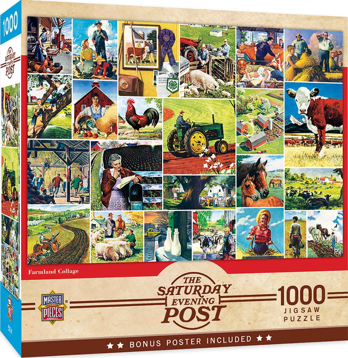 Saturday Evening Post Farmland Collage 1000 Piece Jigsaw Puzzle
