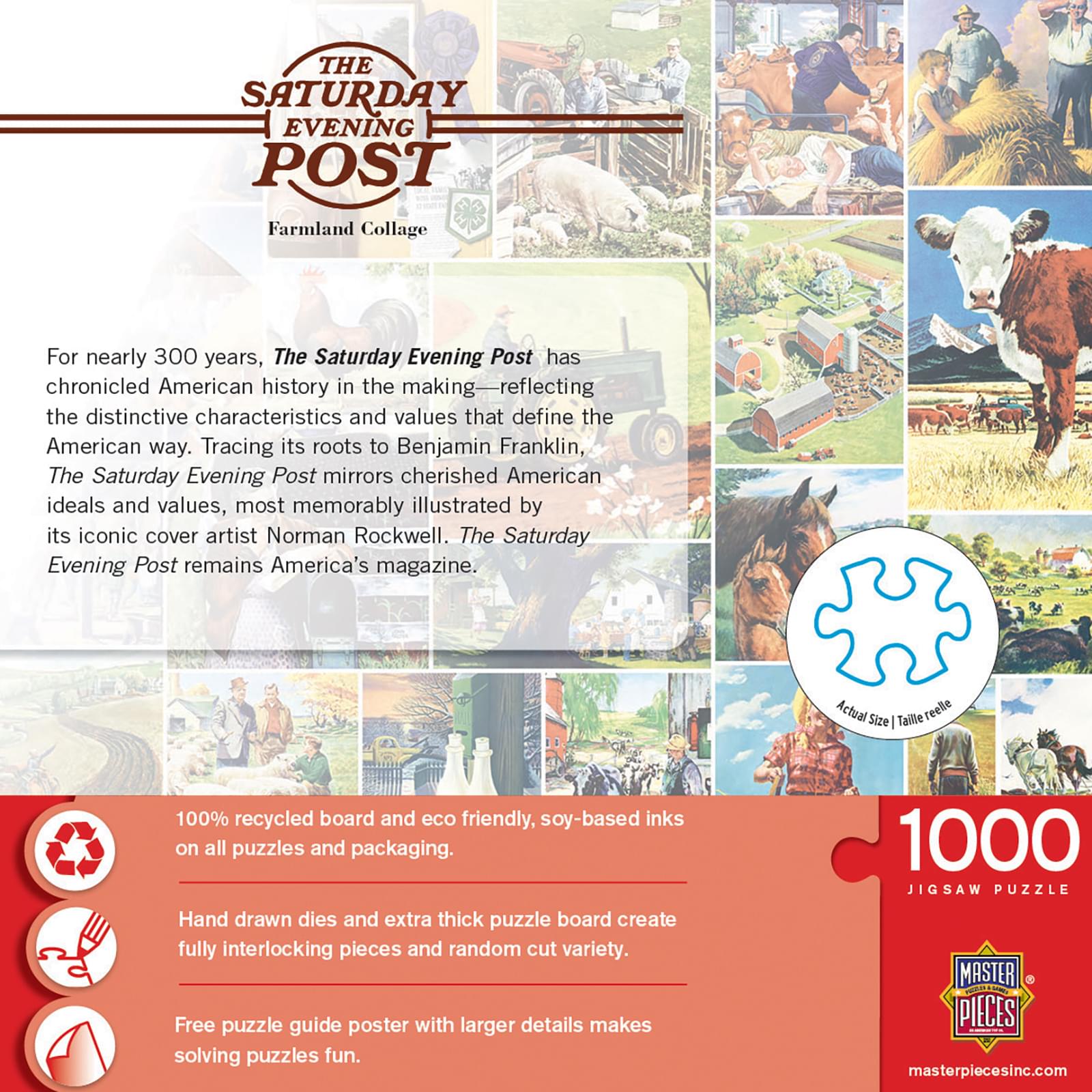 Saturday Evening Post Farmland Collage 1000 Piece Jigsaw Puzzle