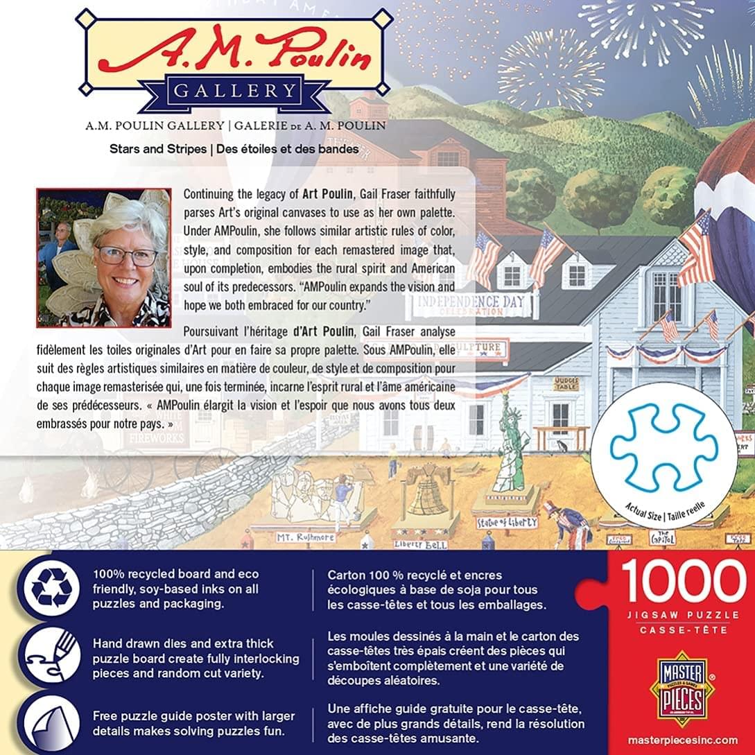 Stars and Stripes 1000 Piece Linen Finish Jigsaw Puzzle