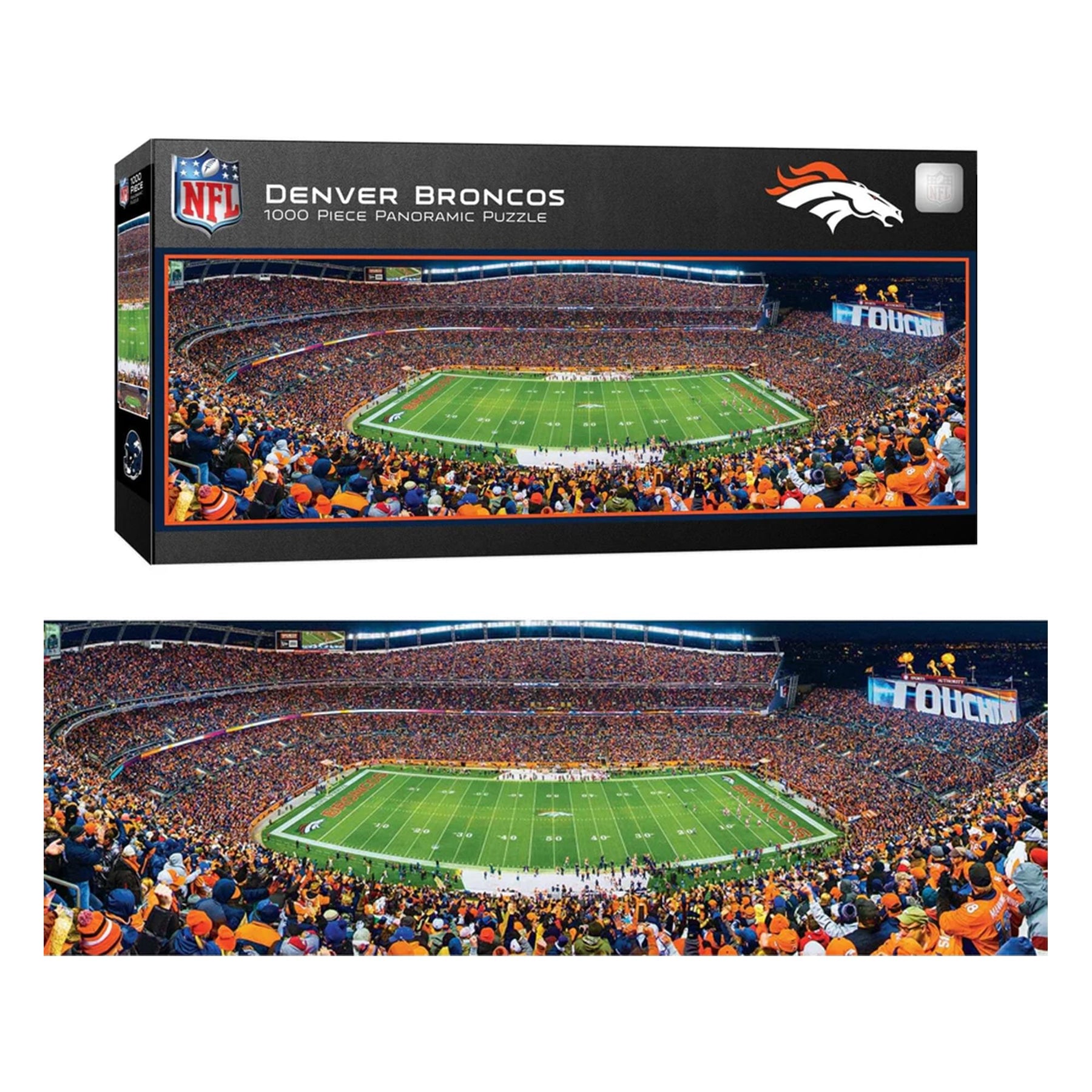 Denver Broncos Stadium NFL 1000 Piece Panoramic Jigsaw Puzzle