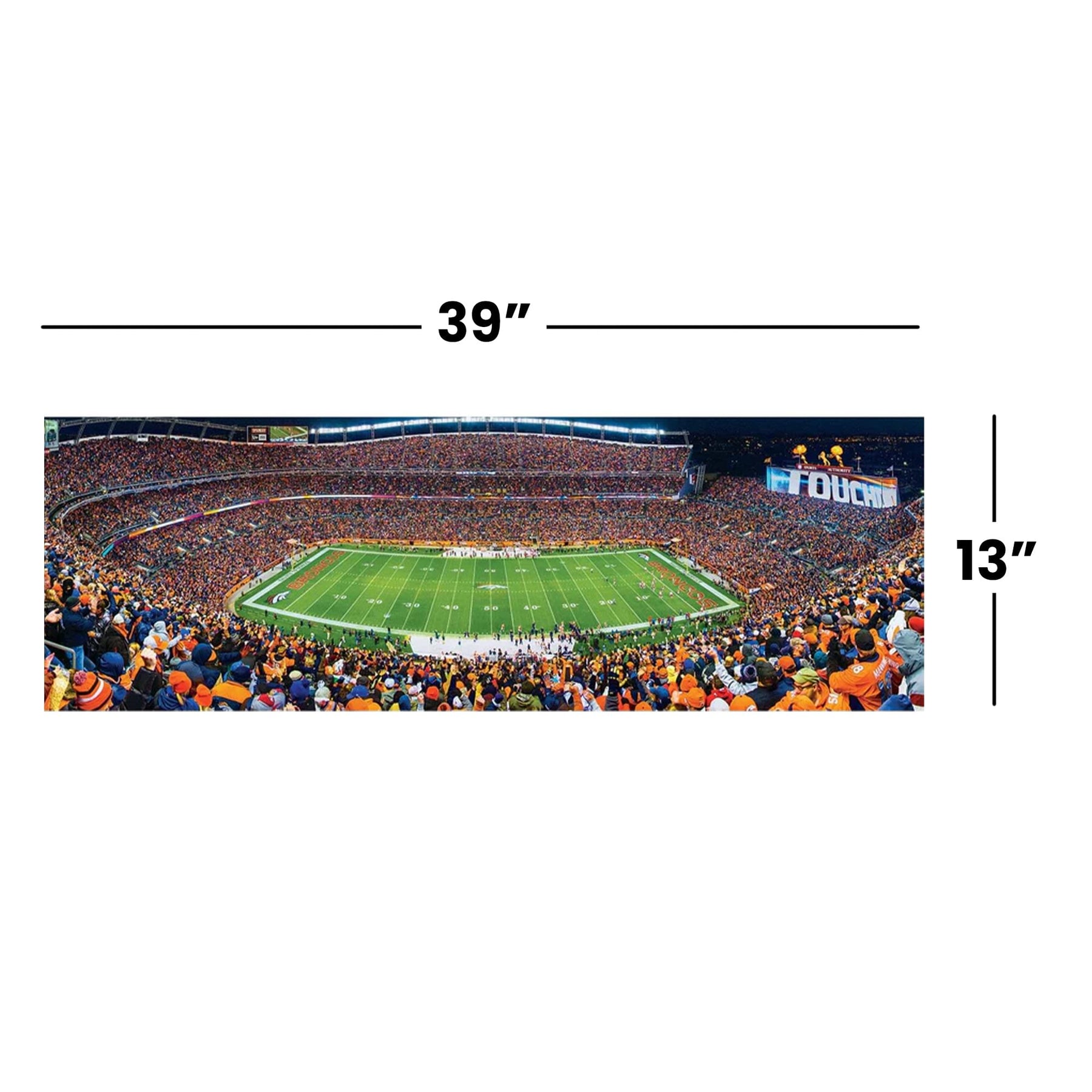 Denver Broncos Stadium NFL 1000 Piece Panoramic Jigsaw Puzzle