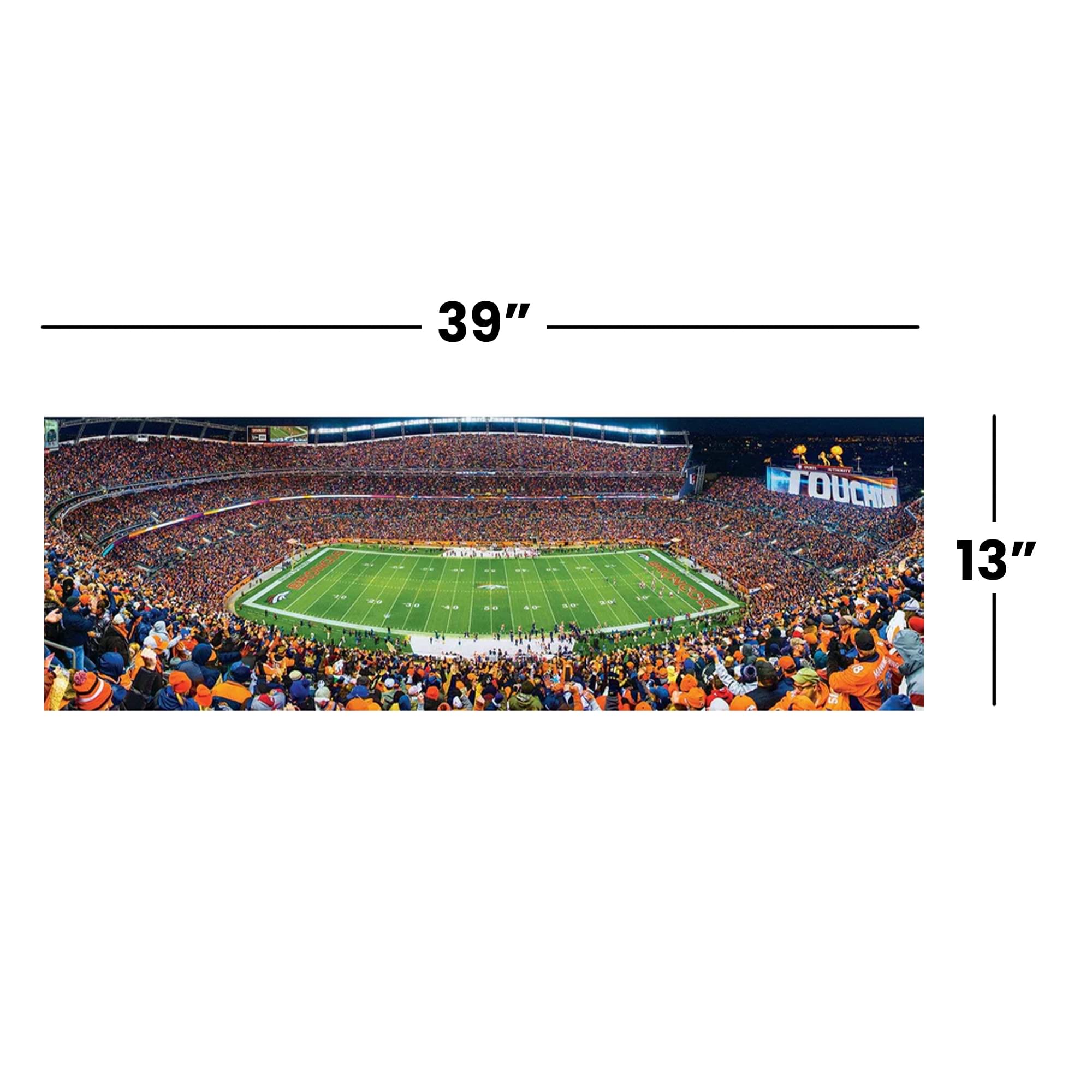 Denver Broncos Stadium NFL 1000 Piece Panoramic Jigsaw Puzzle