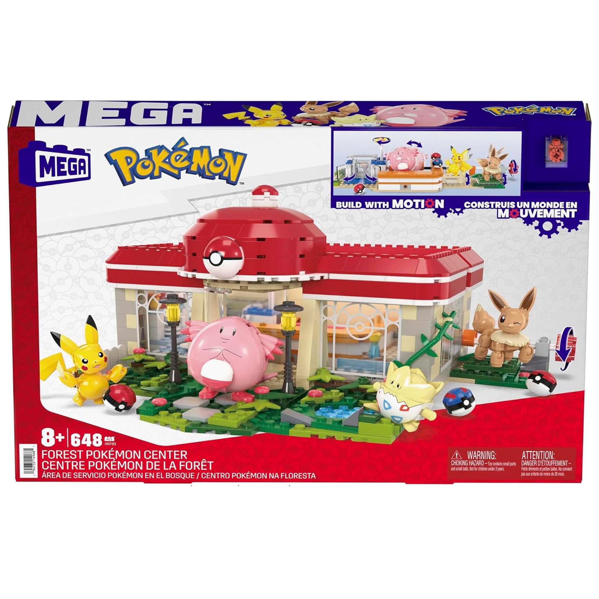 Pokemon Mega Construx Forest Center 648 Piece Block Building Set
