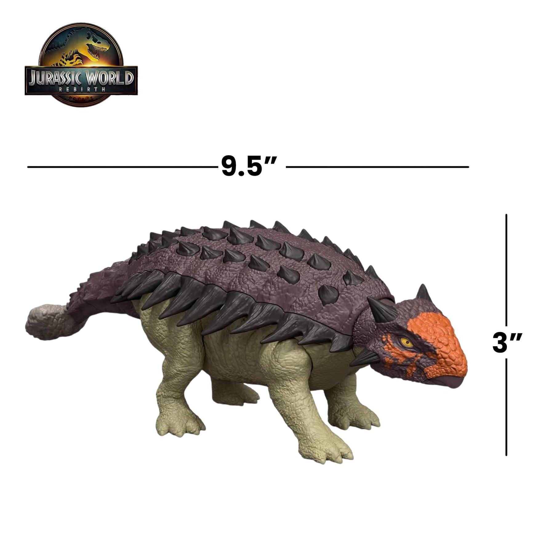 Jurassic World Rebirth Wild Roar Ankylosaurus Interactive Dinosaur Figure
