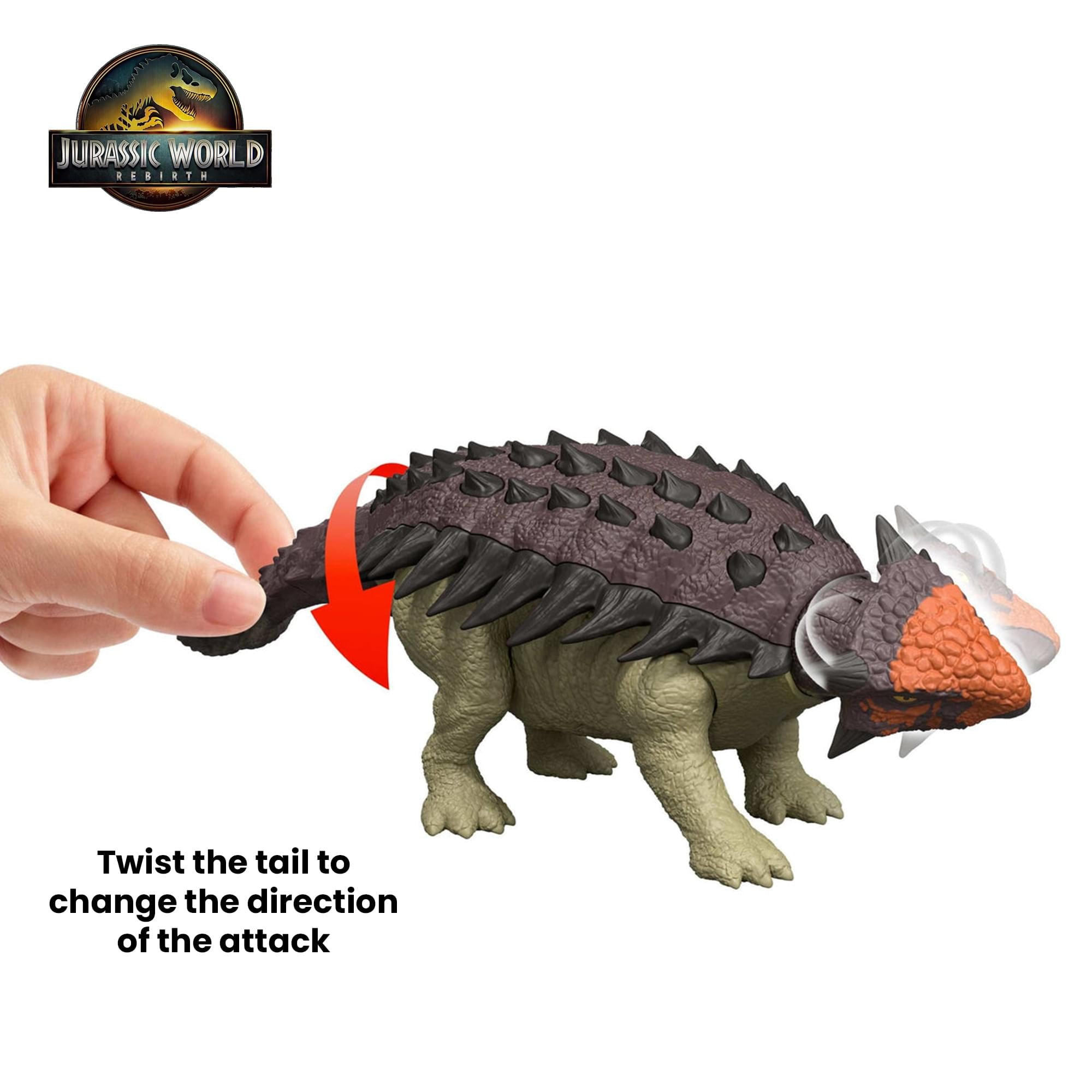 Jurassic World Rebirth Wild Roar Ankylosaurus Interactive Dinosaur Figure