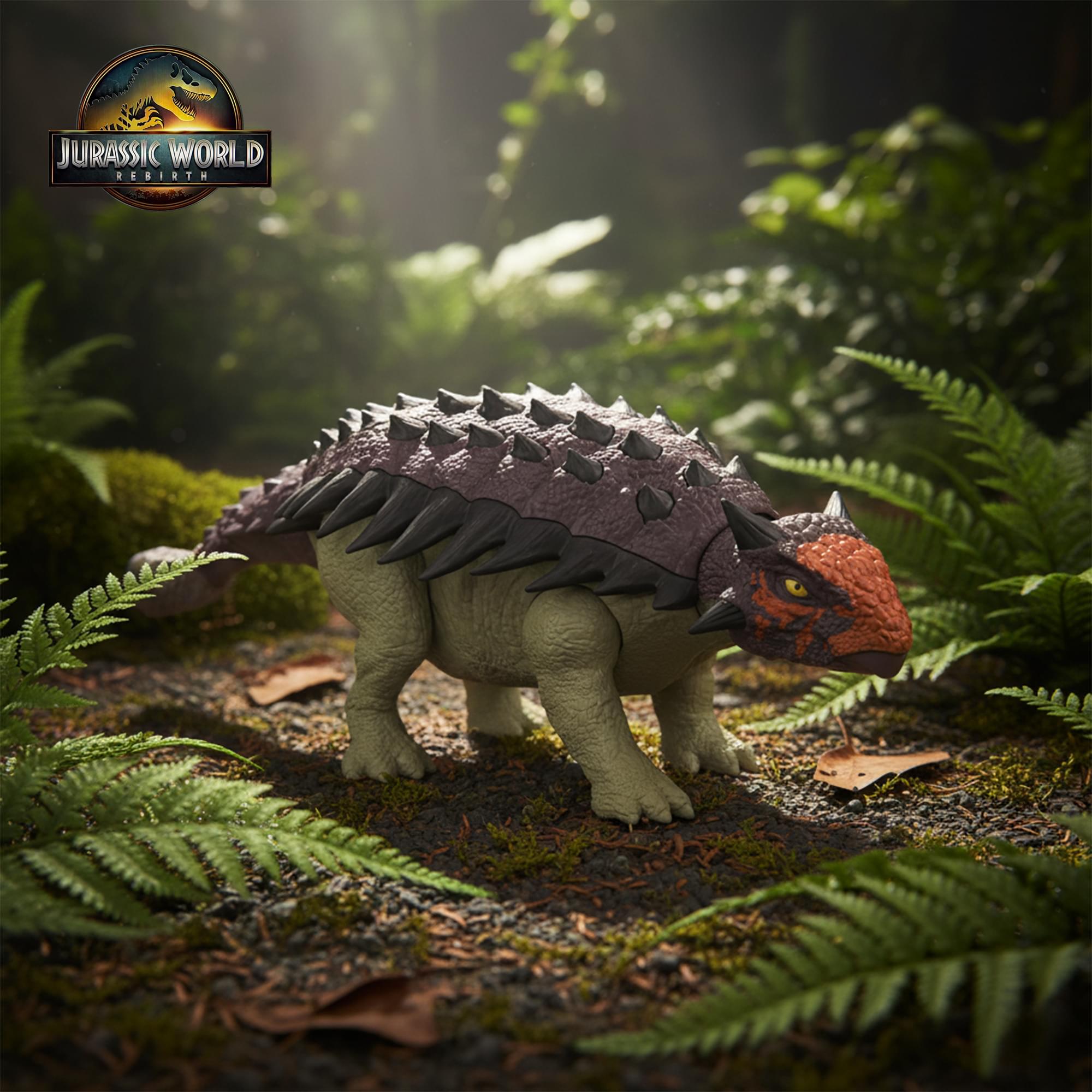 Jurassic World Rebirth Wild Roar Ankylosaurus Interactive Dinosaur Figure