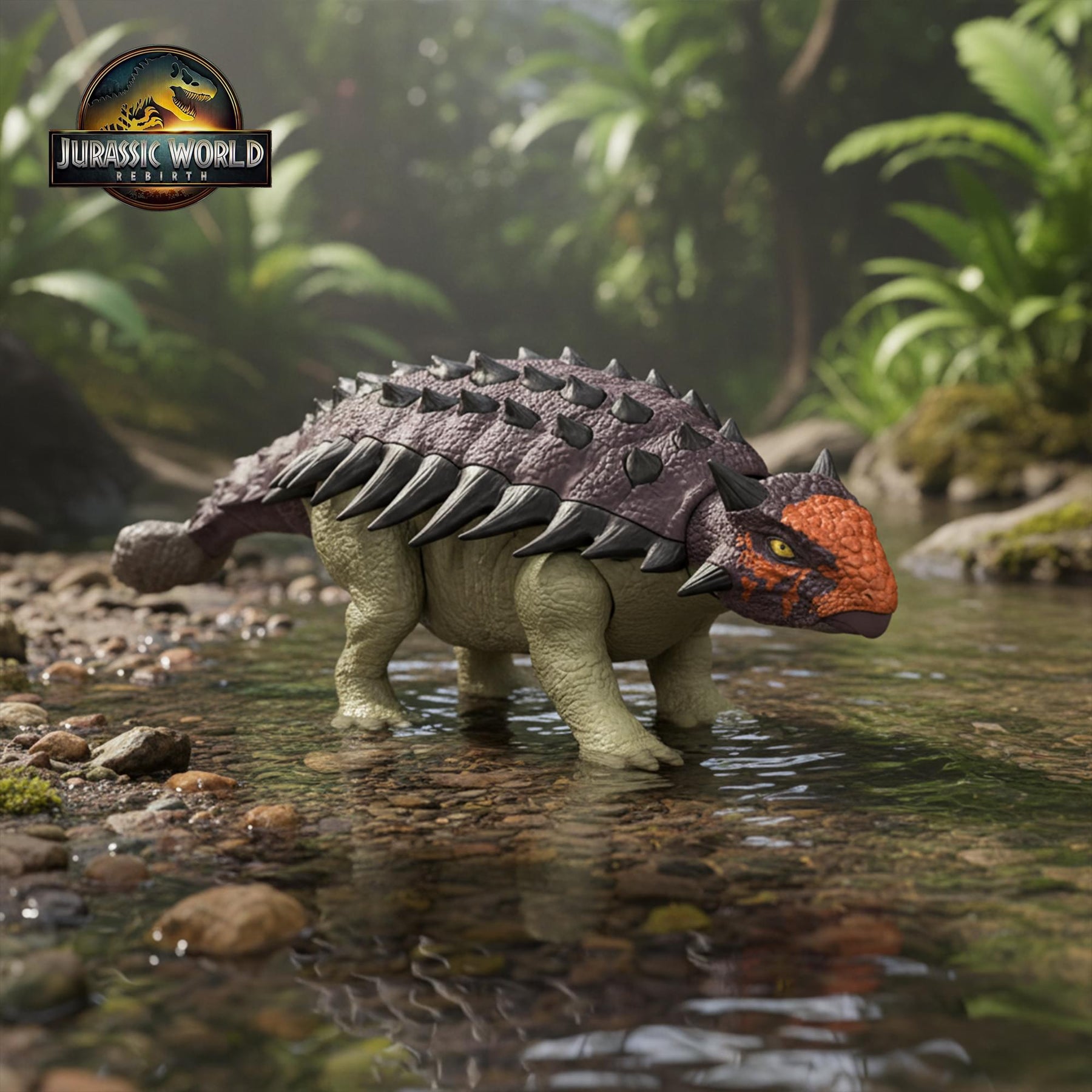 Jurassic World Rebirth Wild Roar Ankylosaurus Interactive Dinosaur Figure
