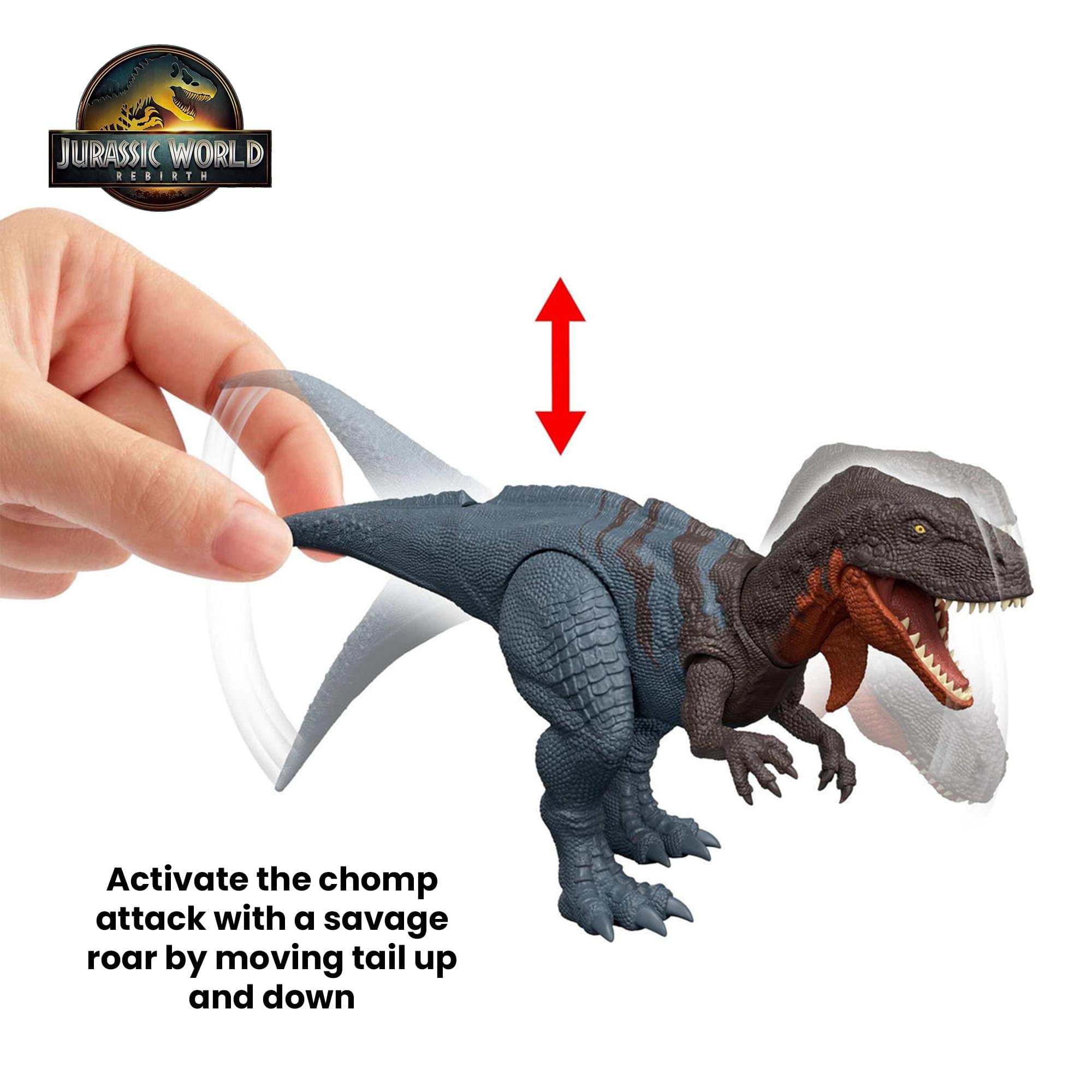 Jurassic World Rebirth Wild Roar Abelisaurus Interactive Dinosaur Figure