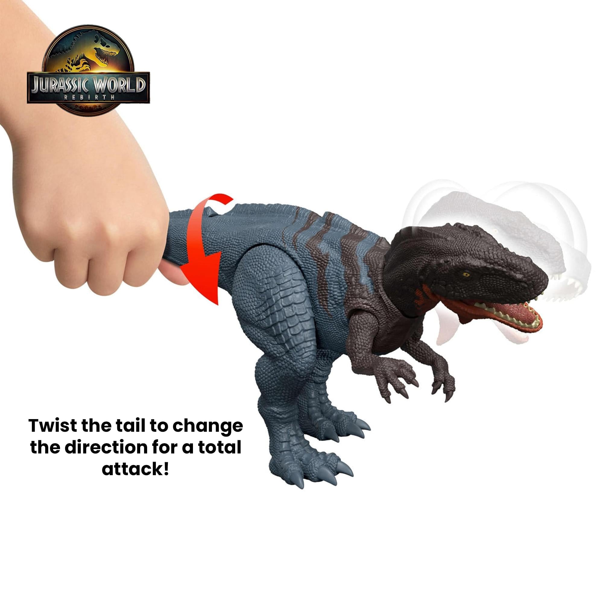 Jurassic World Rebirth Wild Roar Abelisaurus Interactive Dinosaur Figure