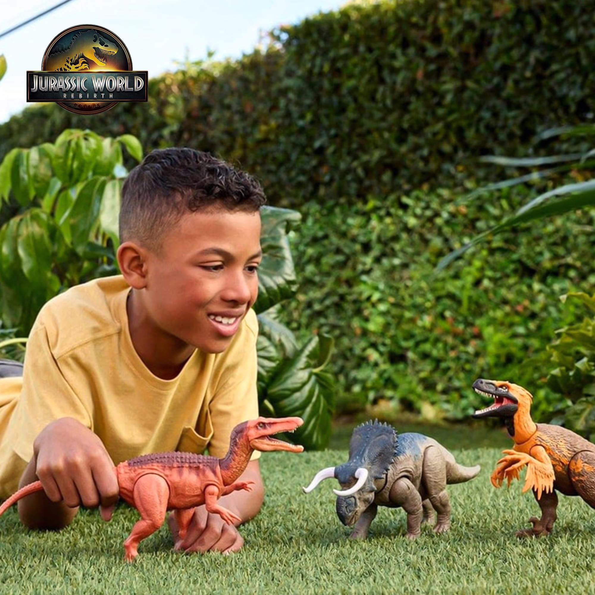 Jurassic World Rebirth Wild Roar Nasutoceratops Interactive Dinosaur Figure