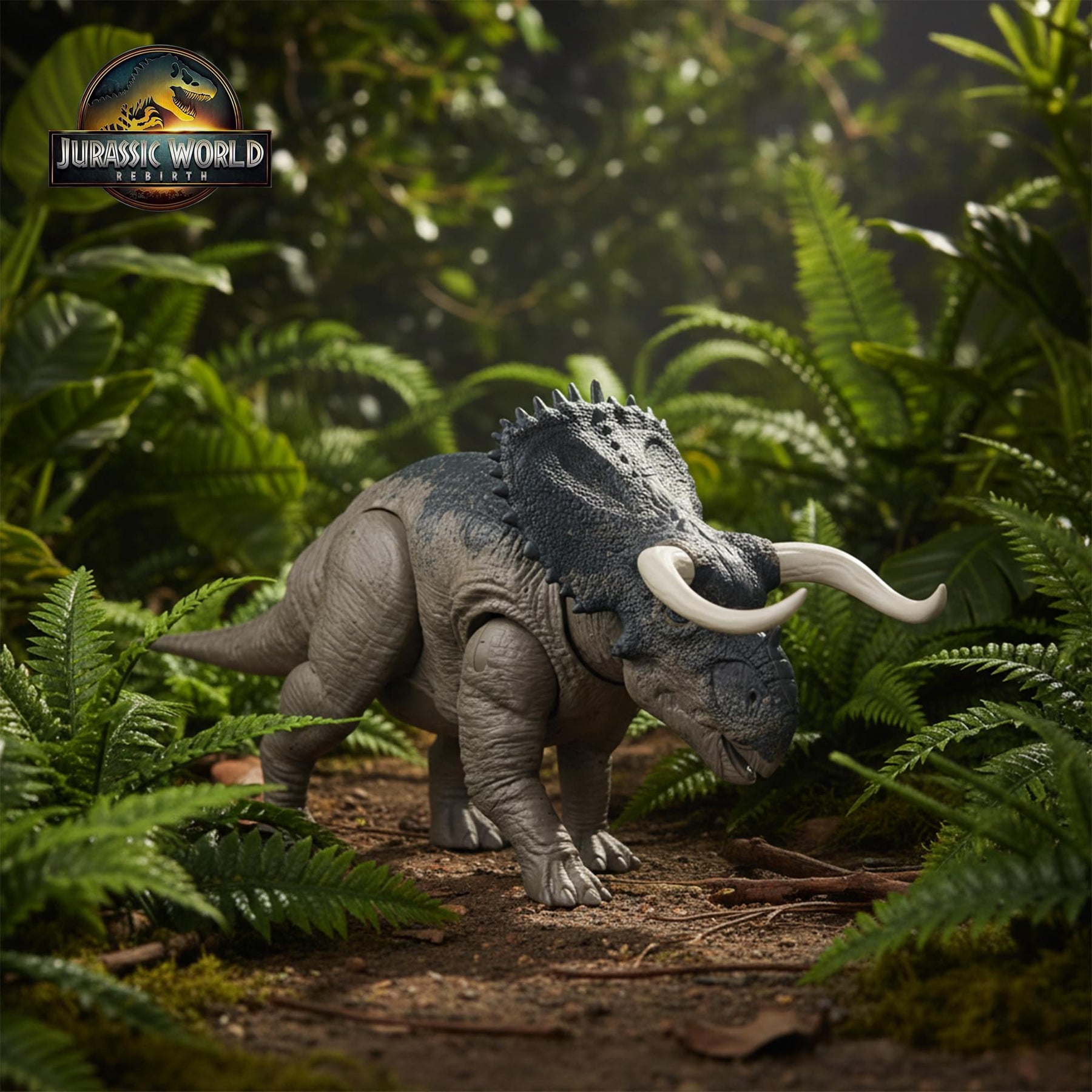 Jurassic World Rebirth Wild Roar Nasutoceratops Interactive Dinosaur Figure
