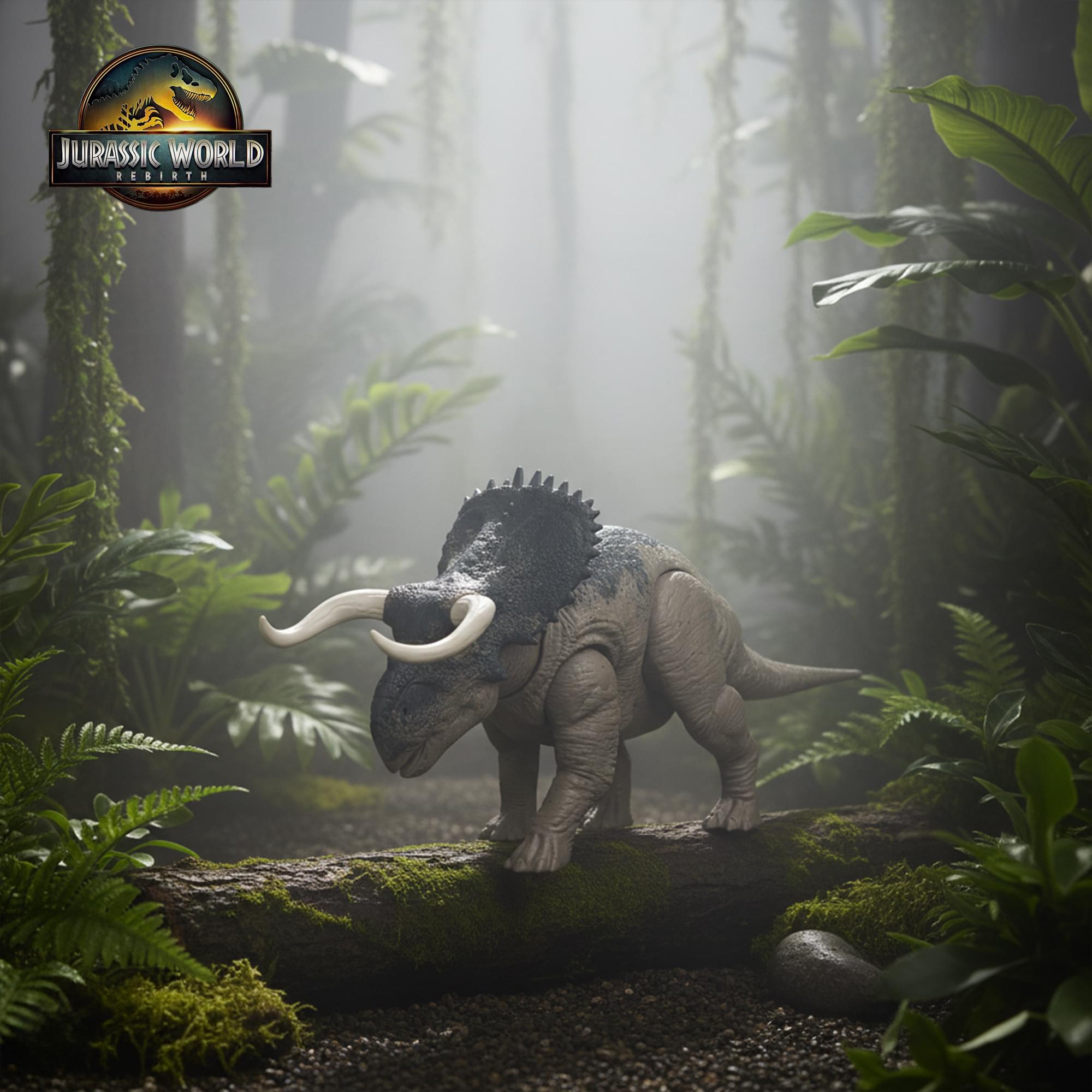 Jurassic World Rebirth Wild Roar Nasutoceratops Interactive Dinosaur Figure