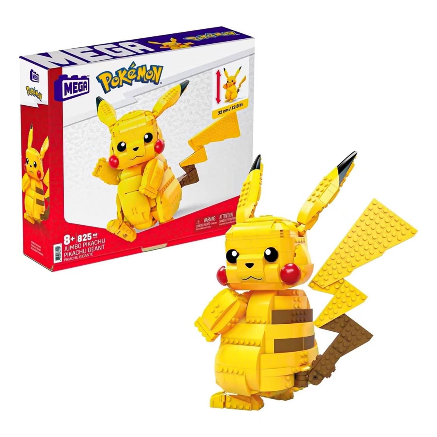 MEGA Construx Pokemon Jumbo Pikachu 825-Piece Building Set
