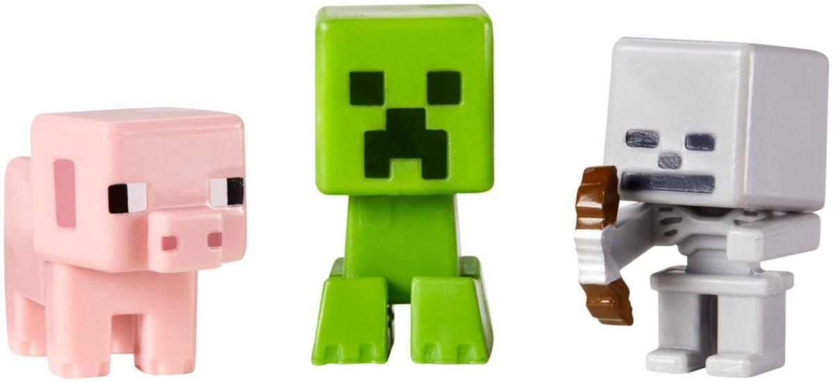 Minecraft Mini-Figure 3-Pack Skeleton, Creeper, Pig