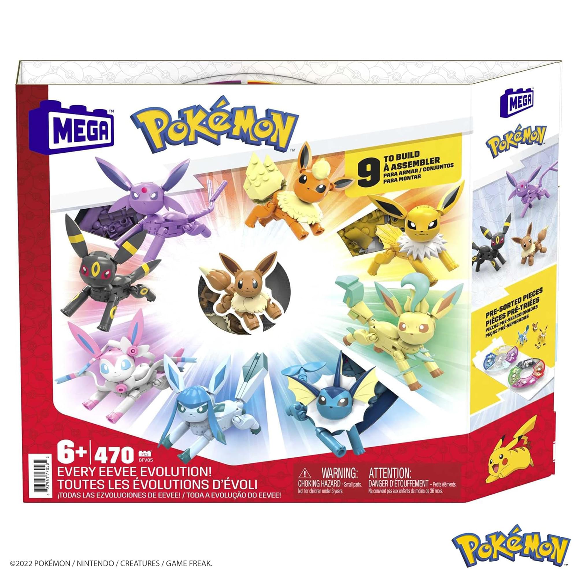 MEGA Construx Pokemon Every Eevee Evolution 470-Piece Building Set