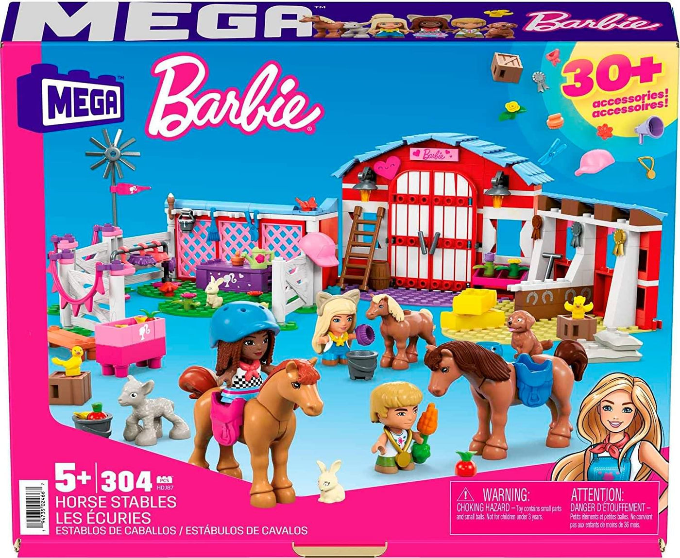 Barbie Mega Construx Building Set Horse Stables Free Shipping
