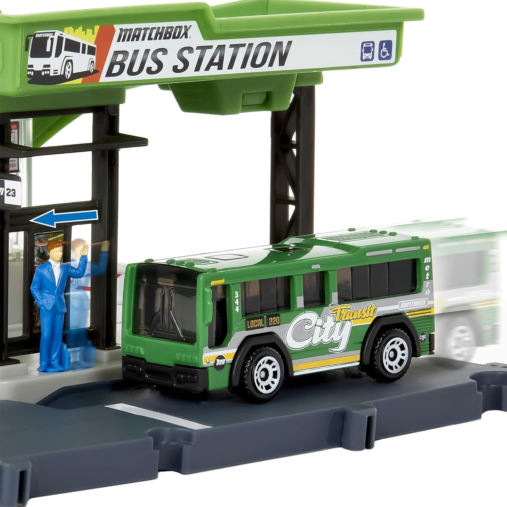 Matchbox Action Drivers Bus Station Playset