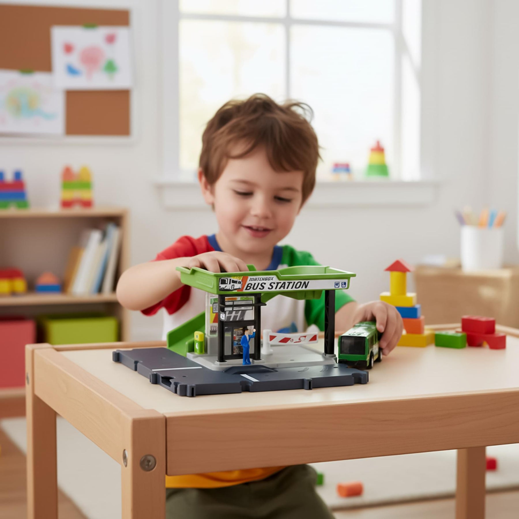 Matchbox Action Drivers Bus Station Playset