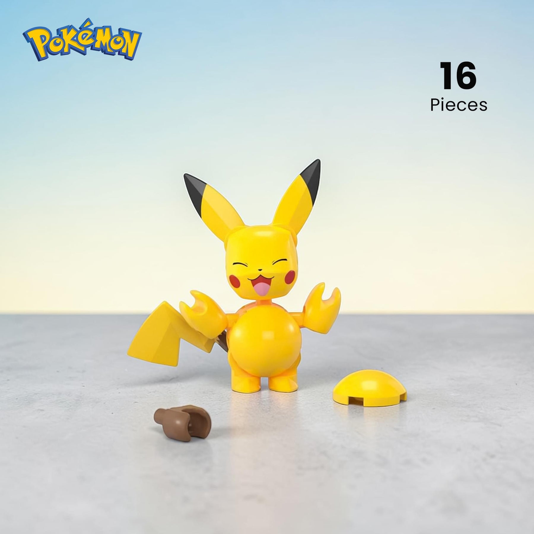 Pokemon Mega Construx Poke Ball 16-Piece Building Set | Pikachu