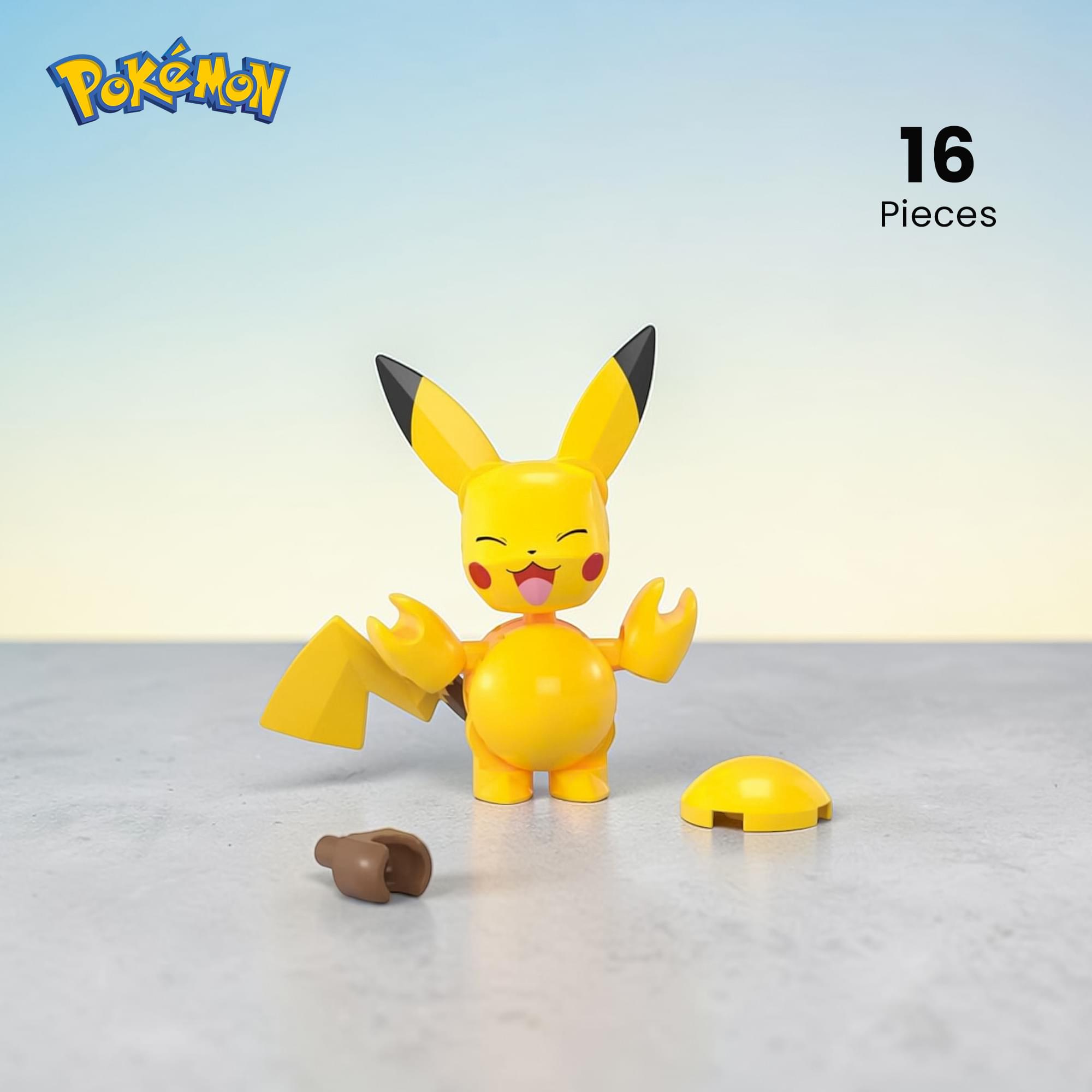 Pokemon Mega Construx Poke Ball 16-Piece Building Set | Pikachu