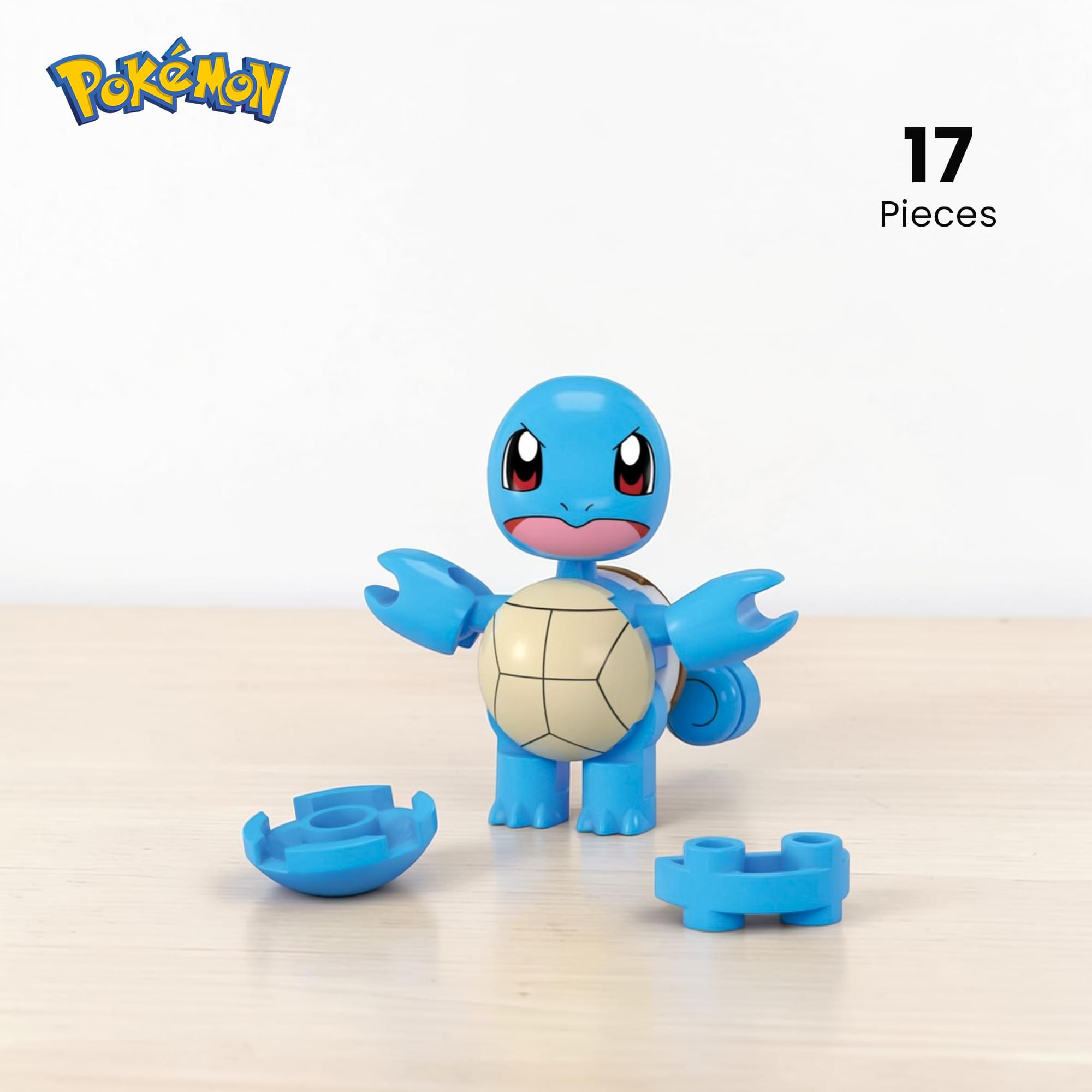 Pokemon Mega Construx Poke Ball 17-Piece Building Set | Squirtle