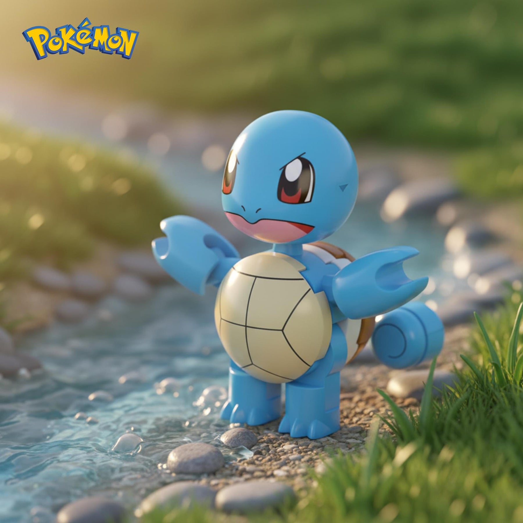 Pokemon Mega Construx Poke Ball 17-Piece Building Set | Squirtle