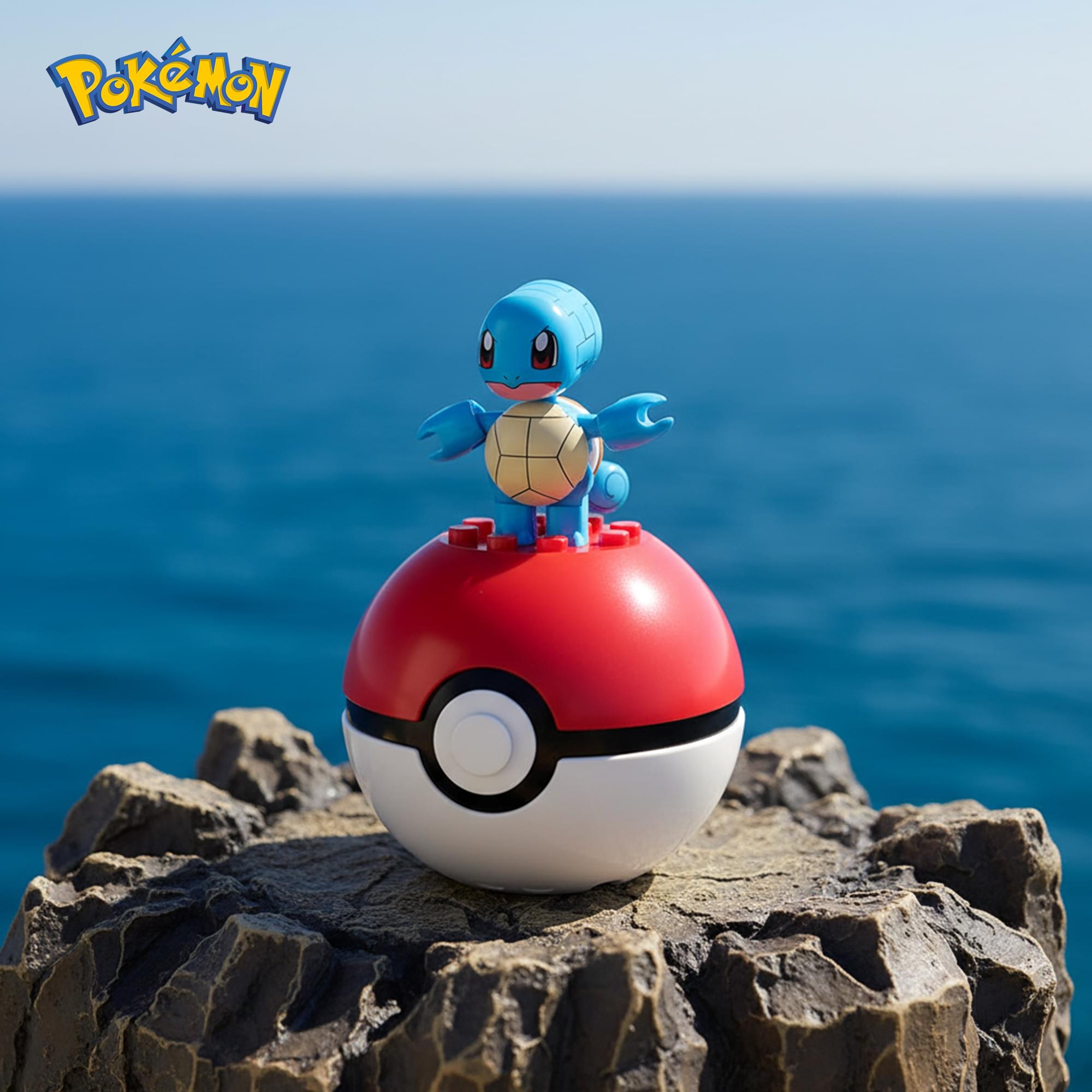 Pokemon Mega Construx Poke Ball 17-Piece Building Set | Squirtle