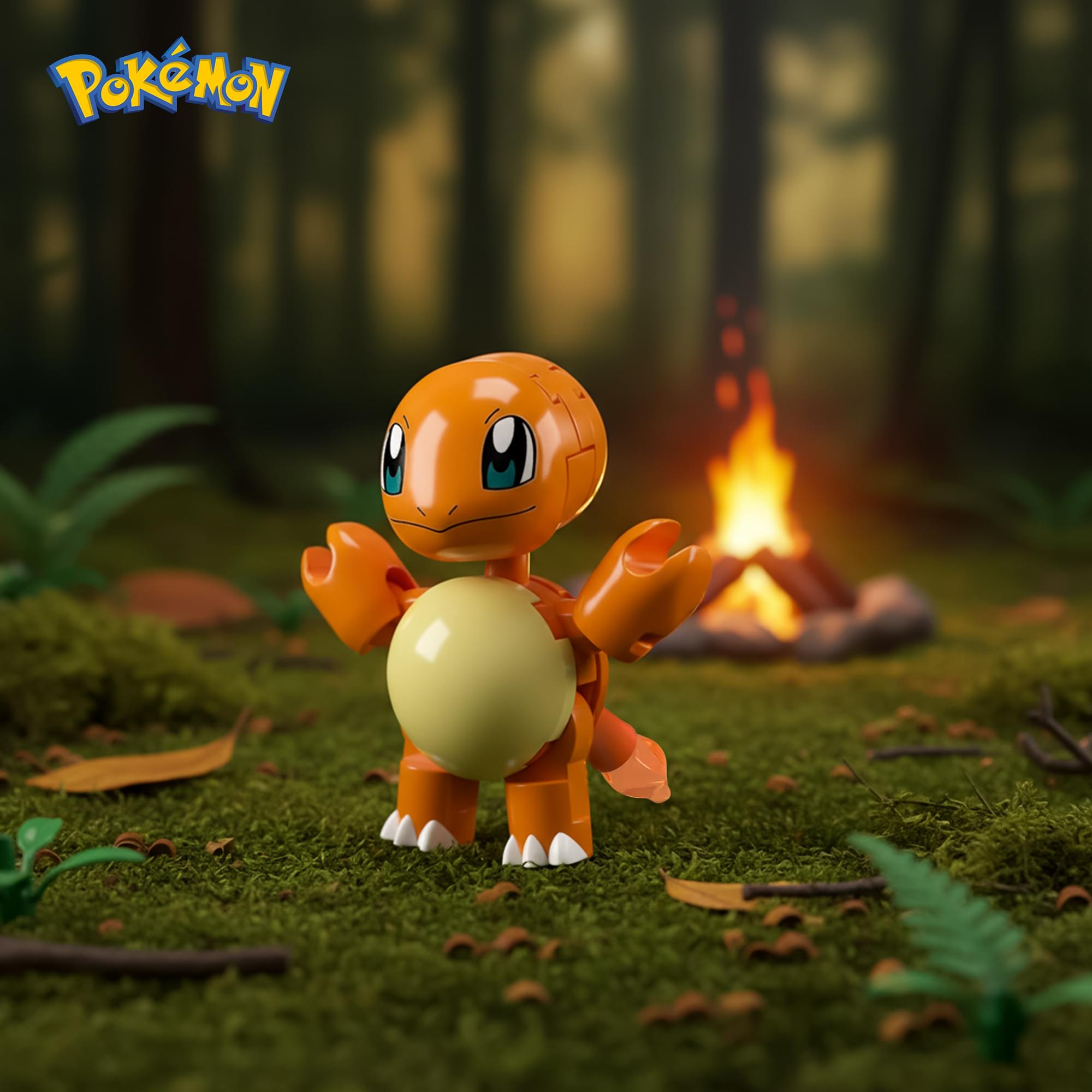 Pokemon Mega Construx Poke Ball 16-Piece Building Set | Charmander