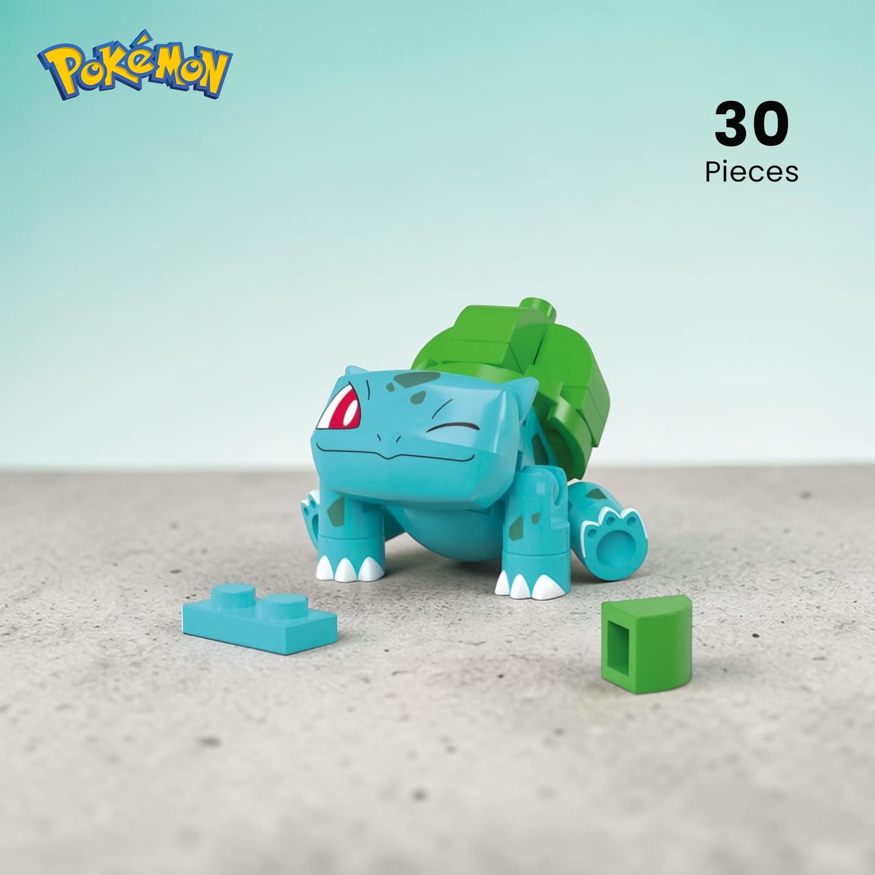 Pokemon Mega Construx Poke Ball 30-Piece Building Set | Bulbasaur